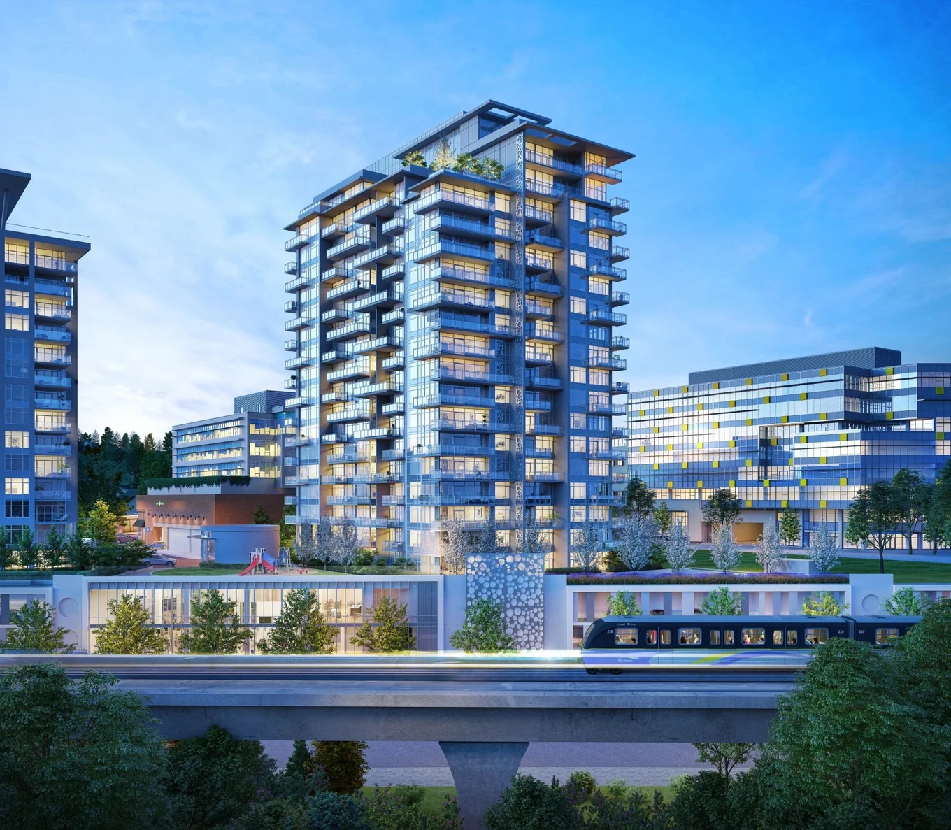 The Westminster tower at Brewery District New Westminster